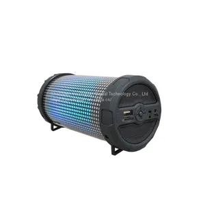 Portable Round Shape Wireless Speaker Mini Bluetooth Bazooka Speaker With Color Lights thumbnail-2