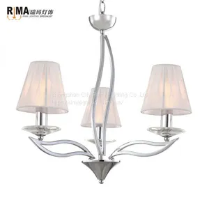 Hot Sale Modern Cheap Chrome Iron Hanging Wedding Chandeliers Lighting for High Ceilings thumbnail-2