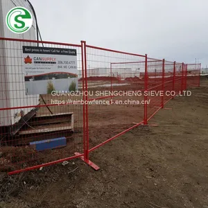 Galvanized Iron Welded Mesh Australia/Canada Powder Coated Temporary Road Fence Barrier thumbnail-3