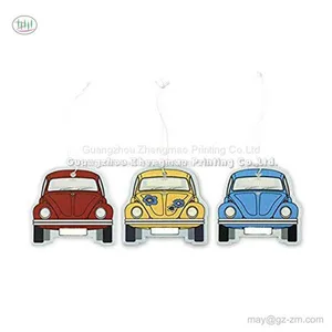 Wholesale Delicate Customized Logo Hanging Paper Car Air Freshener by Double-sided Printing With Fragrance in CMYK thumbnail-1