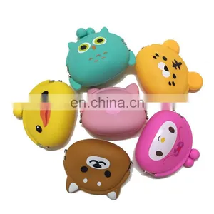 Customized Women Gentle Cartoon Piggy Coin Bank Case Metal Clip Silicone Wallet Purse thumbnail-6