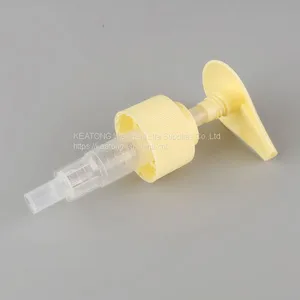 24/410 Wholesale Light Yellow Color Plastic Hand Press Type Liquid Lotion Pump thumbnail-5