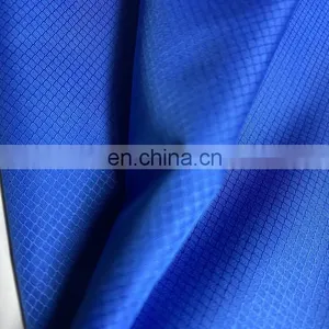 240T Pongee Fabric W/R Poly Diamond Ripstop With Milky PU Coated Polyester Windbreaker Jacket Fabric thumbnail-3