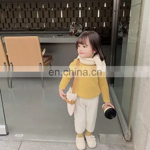 4780/Hot Sell Korea Style Warm All-match Girl Stripe Sweater Newest Winter Fashion Kids Top thumbnail-4