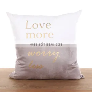 18 Inch Quote Words Square Decorative Linen Cushion Cover Throw Pillowcase for Couch thumbnail-1