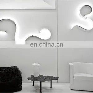 Nordic Newest Creative Aluminum LED Curve Wall Lamp Wall Sconce Snake Modern Wall Light for Home thumbnail-4