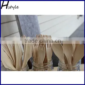 Factory Sale Fancy Handle Disposable Wooden Knife Fork Spoon SPT013B thumbnail-1
