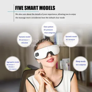 Wireless Air Pressure Vibration Digital Eye Massager Vibration Magnetic Acupuncture Therapy Relief Heat Compress Eye Mask thumbnail-3