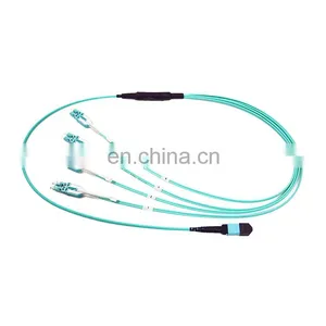 Fiber Optical QSFP MPO MTP TO LC 8 Fiber Fan Out Patch Cables thumbnail-1