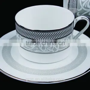 200CC Bone China Coffee Cup and Caucer Set thumbnail-1