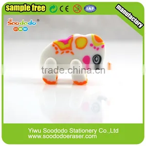 School Office Extruded Animal Shaped Moveable Leg Eraser thumbnail-3