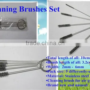 Linkboy Cleaning Brushes Set for Air Gun 5 Differently-sized Brushes Stainless Steel thumbnail-1