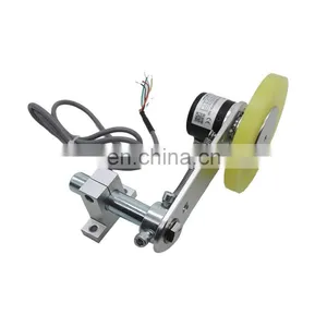 CALT Textile Length Measuring Sensor Wheel Meter Counter 300mm Perimeter 1000ppr Rotary Encoder With Spring Bracket thumbnail-1