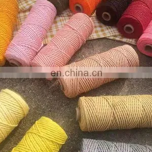 Twisted Type Braided Single Strand Cotton Rope Cord Braided 6mm thumbnail-2