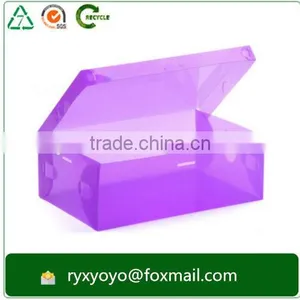 Colored Clear Folding pp Plastic Storage Shoe Box thumbnail-2