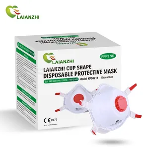 Factory Price FFP3 KP38211 Cup Shape Protective Face Mask With Valve Headband 4 Layers High Quality thumbnail-1