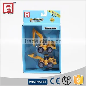 2 In 1Pull-back Construction Trucks Playset thumbnail-1