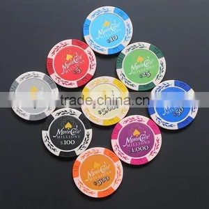 Poker Chips With Colored Heat Print thumbnail-1