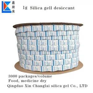 Roll Form Food and Drug Desiccant 1g Solid Paper Bag Containing Silica Gel Desiccant thumbnail-1