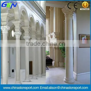 Natural White Marble Stone Roman Pillar thumbnail-1
