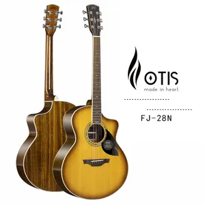 Otis 41inch Spruce Solid Top Guitar Wood Guitar Factory Cutaway Single Board Guitar Supplier FJ-28N New thumbnail-1