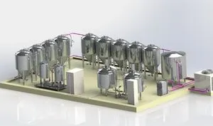 Shockproof Electric Commercial Microbrewery Equipment Semi Auto Control Panel thumbnail-3