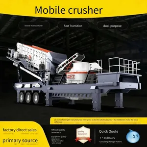 Mobile Sand-making Crushing Station, Tire-mounted Mobile Sand-making Machine, Integrated Construction Waste Crushing and Screening Machine thumbnail-1