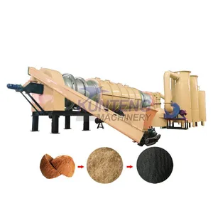 3t/h Charcoal Making Machine Plant Cashew Nuts Shell Carbonization Furnace Bamboo Charcoal Machine EPC thumbnail-1
