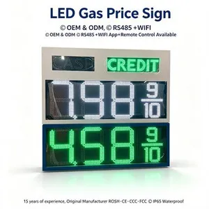 CASH&CREDIT Gas Station Price Display 24-inch Petrol Price Sign Led Display Board thumbnail-1