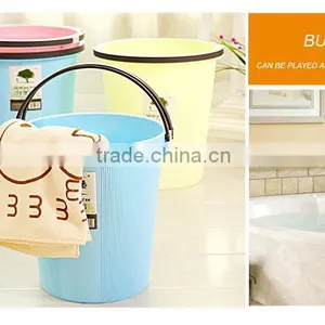 Portable Wastepaper Baskets or Bucket With Compression Ring thumbnail-2