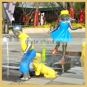 Metal Stainless Steel Welded Figure Sculptures for Plaza thumbnail-1