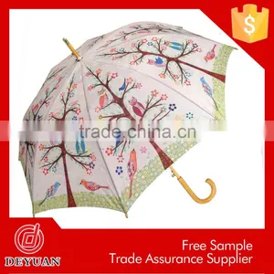 Promoting Premium Classical Automatic Wood Handle Umbrella thumbnail-3