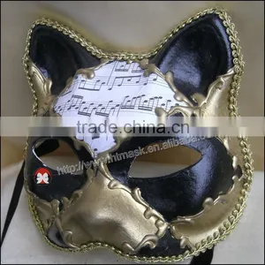 Freehand Sketching Halloween Mask Dance Party Mask Half Face Cloth Mask Cat Mask thumbnail-2