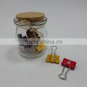 Stationery Clip Push Pin in Glass Bottle for School thumbnail-4