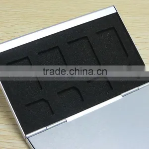 Aluminium Alloy EVA Sponge Memory Card Storage Box Protecter Case 2x for SD Card, 2x TF Card, 4x SIM Card 4x Micro SIM Card thumbnail-4