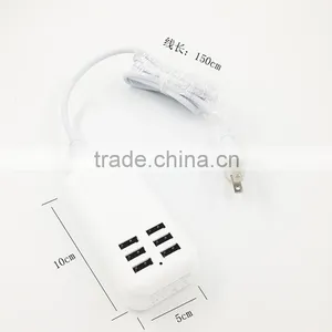 High Quality 5V 4A 6 USB Port USB Wall Power Adaptor Charger thumbnail-3