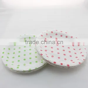 Solid Color High Quality 9'' Round Paper Plates for Quinceanera Favors Quality Choice thumbnail-4