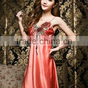 Noya Customized ZM 9001 Women Coolness Embroidery Skirt Pajamas thumbnail-2