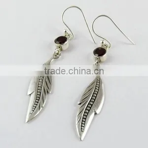 Floret !! Red Garnet 925 Sterling Silver Earring, Gemstone Silver Jewelry, Handmade Silver Jewelry thumbnail-3