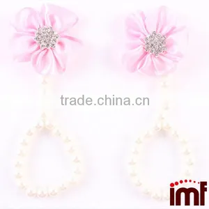 Baby Barefoot Sandals,Flower Girl Barefoot Sandals,Christening Sandals thumbnail-1