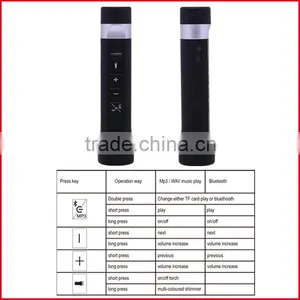 2014 3 in 1 Wholesale Abs Outdoor 2200mAh Power Bank Bluetooth Speaker With Led Torch thumbnail-6