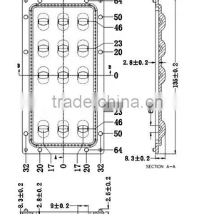 3x5 LM-80 LED Street Lens With PCB Plate for Gas Station Lamp thumbnail-5
