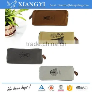 Vintage Canvas Student Pen Pencil Case Coin Purse Pouch Bag thumbnail-1