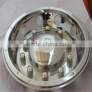 22.5 Wheel Hubcap Cover,Stainless Steel Chrome Wheel Trim for Truck thumbnail-2