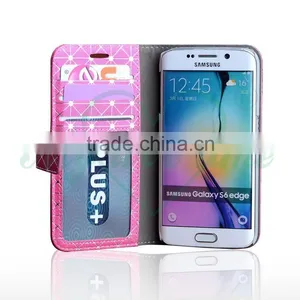 Grid Patterm OEM Leather Case for Samsung S6 Edge thumbnail-1