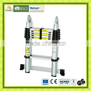 Aluminum Double Telescopic Ladder A Frame Telescopic Ladder EN131 AS/NZS thumbnail-1