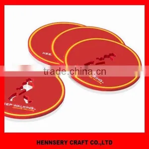 Embossed Logo New Design Silicone Coaster thumbnail-1
