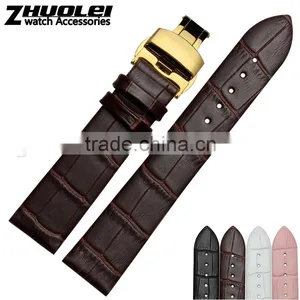 12|14|16|18|20mm High Quality Genuine Cowhide Leather Watch Strap for Women's Wholesale 3PCS thumbnail-1