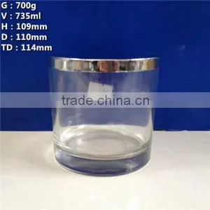 Wholesale 700ml Votive Glass Candle Tealight Jar Holder With Lid thumbnail-3
