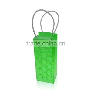 Decorative Pink PVC Wine Bottle Cooling Bag thumbnail-5